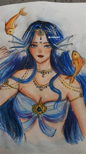 Art reveal #art #drawing #sketch #myart #zodiac #pisces #painting #fyp #explore #shorts