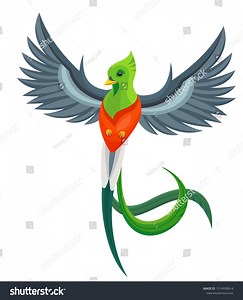 Vector Beautiful Flying Quetzal Bird Symbol Stock Vector (Royalty Free) 1314930614 | Shutterstock