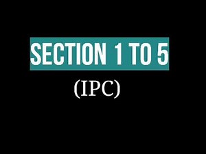 Chapter 1 IPC | Section 1 to 5 Indian Penal Code 1860