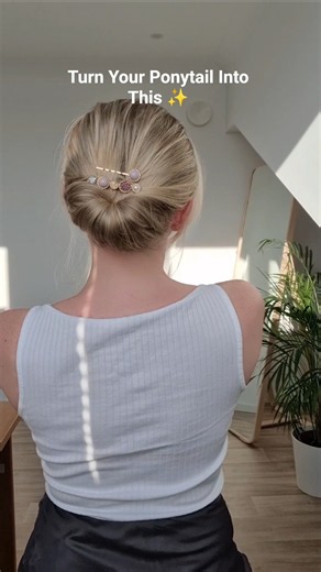 Turn a Ponytail Into This 😍 Easy Hair Hack #hairstyle #diyhairstyle