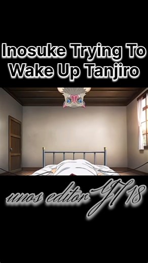 Inosuke Trying To Wake Up Tanjiro#DEMONSLEYER #unoseditorYT18#