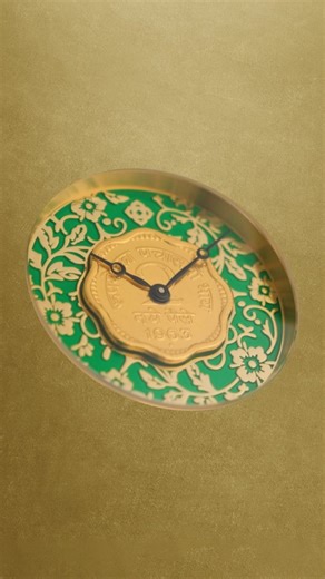 Filigree IV: A Legacy Reborn. Witness the masterpiece shaped by heritage, refined by time. An intricate gold bezel frames a coin-inspired dial, where craftsmanship becomes truly timeless. Where artistry and history merge. . . . . . #filigree #jaipurwatchcompany #legacyreborn #luxurywatch #indianheritage #coinwatch #goldandgreen #timeless #horology #masterpiece | Jaipur Watch Company