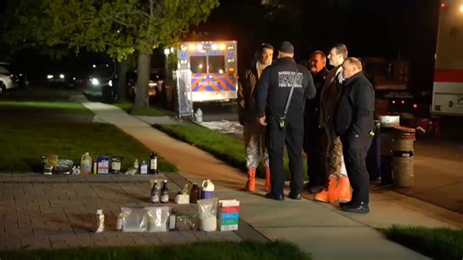 Father, teen son arrested after bomb squad destroys chemicals at Syosset home