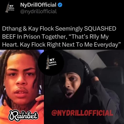 NY DRILL OFFICIAL on Instagram: "DTHANG & KAY FLOCK SQUASHED BEEF IT SEEMS LIKE CHAT🥹🥹😤😤🙏 END OF THE FAMILY FUED💀 ++ DTHANG TALK IN X2 SPEED😭 (via: @shotbyoa)"