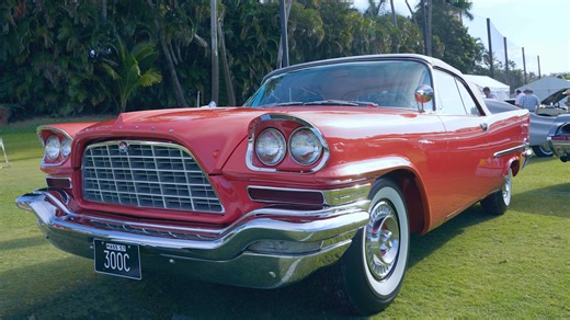 Mopar Muscle Cars from two different decades. 1957 Chrysler 300C and 1969 Plymouth GTX. Both with performance engines 394 Hemi/440 Magnum but in the 50s the letter car had push button gear selection and an under the dash record player, while the GTX had bucket seats and a 4-speed. | EClassicAutos