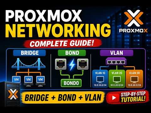 Proxmox Networking Full Course | Bridge, Bond, VLAN Explained (Step-by-Step)