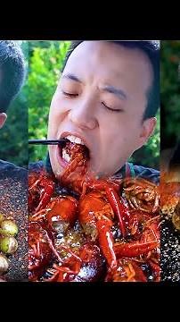 Come and taste the taste of shredded crayfish| Chinese Food Eating Show | Funny Mukbang ASMR
