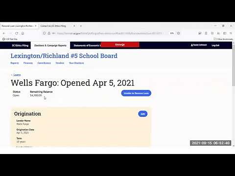 SC Ethics Filing System - Campaign Disclosure Training - Part 2