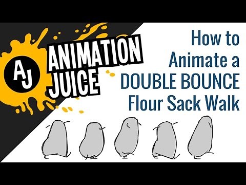 How to Animate a DOUBLE BOUNCE Flour Sack Walk in Adobe Flash