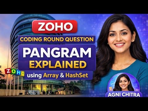 Zoho Interview Question | Pangram Checking in Java 🔥 | Logic Explained in Tamil
