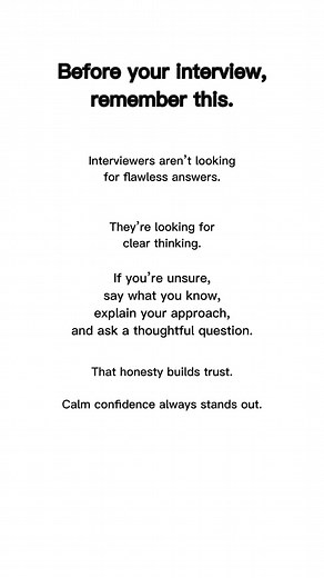 Clear thinking builds trust in interviews. You don’t need perfect answers. #interviewtips #shorts