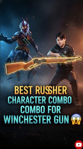 Best Character Combination for Winchester Gun in Free Fire 🔥 Ultimate Rusher Combo #freefire #shorts
