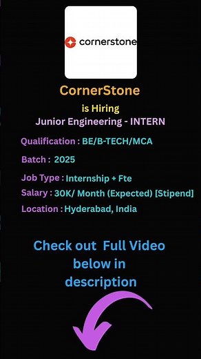 Cornerstone, Walter P Moore & Rostrum Education Hiring Interns | Software, Full-Stack Roles #bome