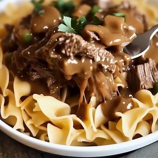 10K views · 28 reactions | Crockpot Beef Tips & Noodles Warm up with...