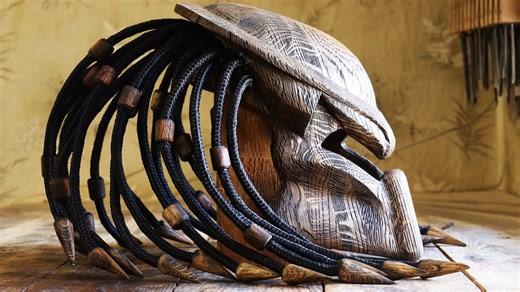 4.6K views · 50 reactions | Predator mask. Wood carving, oak wood | Oleksandr Hrytsai. Wood Carving | Facebook