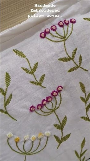 Handmade Embroidered pillow cover #handembroidery