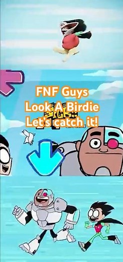 Let's catch it! FNF Guys NOT Just Look a Birdie! - FNF Cyborg Meme Mobile Mod #fnf #fnfmod #birdie