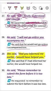 Narration change - all types