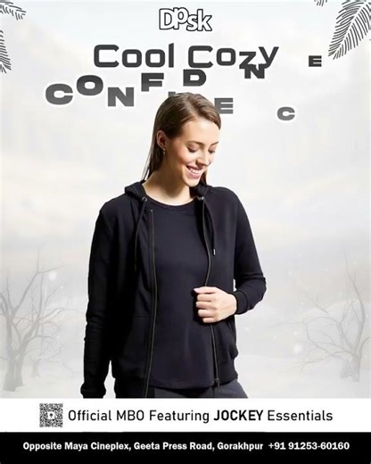 Cold outside Comfort inside Jockey winter jackets—made to move with you
