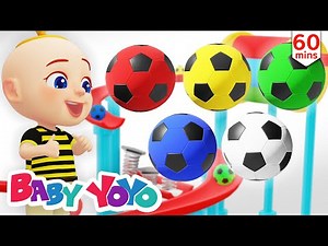 The Colors Song (Soccer Ball Slide) + more nursery rhymes & Kids songs - Baby yoyo