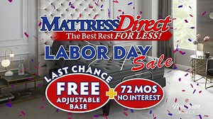 15 reactions · 6 comments | It’s your last chance to get a Free Adjustable on our best-selling brands as the Mattress Direct Labor Day sale is extended! Plus, get Seventy-Two Months No Interest! And sleep on a Serta queen Memory Foam for only $299! Only at Locally owned Mattress Direct! | Mattress Direct | Facebook