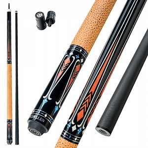 KONLLEN Carbon Fiber Pool Cue Stick 58-inch Professional Pool Sticks for Adults Full Carbon Technology Low Deflection Pool Cue Billiard Cues with 12.5mm Tip (Easy to Control, Pro Taper, Ultra-Smooth)