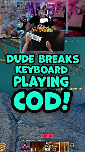 Kid Breaks Keyboard After Losing in Call of Duty