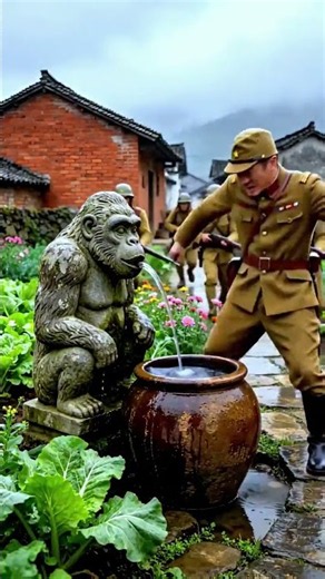 She Hid Under a Gorilla Statue... Then THIS Happened 💀 #ai