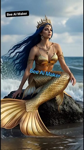 6.7K views · 196 reactions | Golden Mermaid dancing with waves ✨️隆‍♀️殺 #AI #mermaid #mermaidlife #aiartwork #fypシ゚ #reelsviralシ #trend #aiart | Bee AI Maker | Facebook