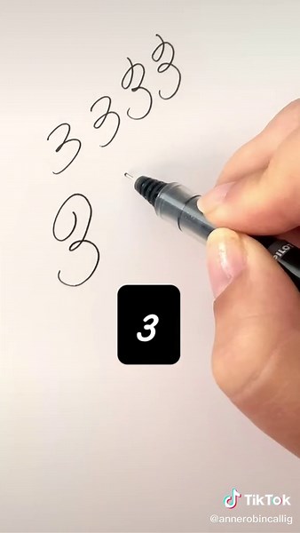 Number 3 Calligraphy Tutorial | Handwriting Tips and Techniques