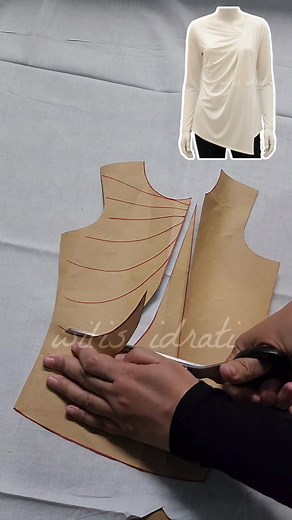 Drapery top pattern #sew #sewing #sewingpattern #patternmaking #fblifestyle | Wilis idrati