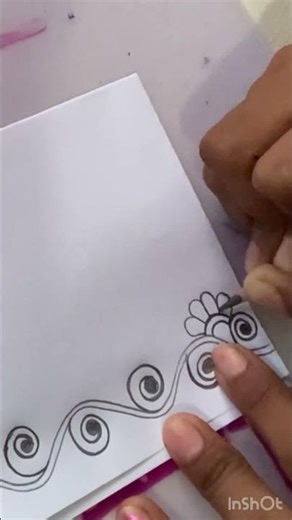 Border design easy by pencil/Beautiful border design.