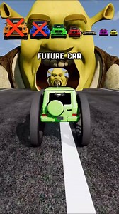 Big and small cars vs Shrek #viralreelsシ #beamng #cars #viralvideo #brainrot #shrek5 #beamngshorts | MiniMoviezone