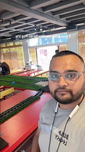 #shorts 🚂 Food Serving Train in Restaurant! India’s Amazing Train Theme Restaurant 😲