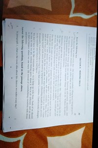 SECTION A - READING SKILLS 20 Read fite following test 10 The ... | Filo