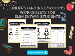 Understanding Emotions Worksheets for Elementary Students | Printable SEL Feeling Activities | Empathy Feelings Worksheet | SEL Worksheets - Etsy