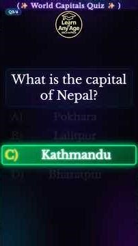 S1 🔥"Can You Name ALL 195 World Capitals? 🌍 QUIZ"