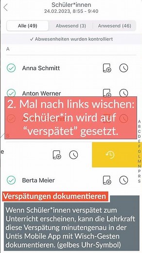 Quick-Tipp: Anwesenheitskontrolle in der UntisMobile App