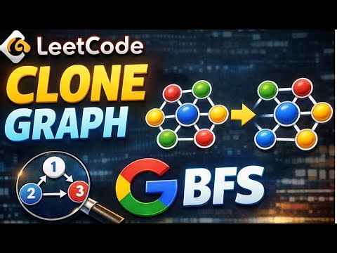 Leetcode 133: Clone Graph, Google Interview Question