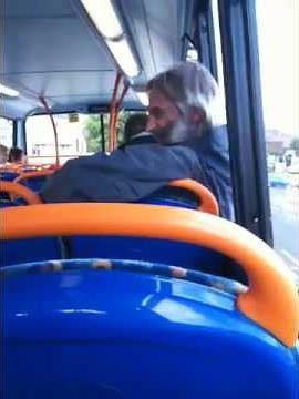 crazy old man on bus