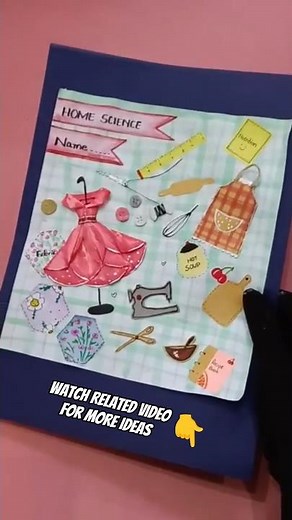 How to decorate Home Science Notebook/ Home Science Notebook First Page Decoration #shorts#notebook