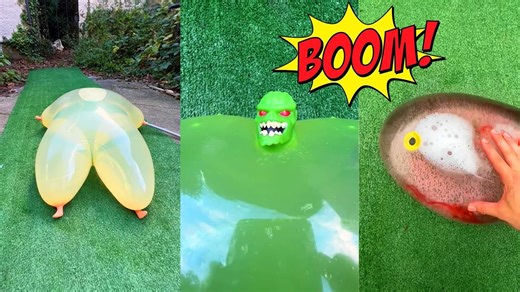 Inflating Toys with Water Until They Pop