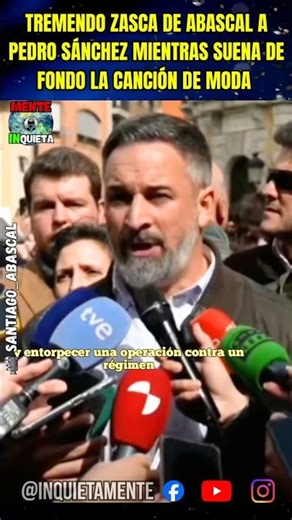 A historic takedown by Abascal against Pedro Sánchez while the hit song plays in the background