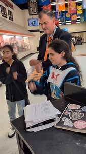 Dr Sparger going viral supporting SCHS dancers 😂 They had an assignment to teach a teacher how to do a dance. We think Papa Hawk nailed it! | Spruce Creek High School Volusia County