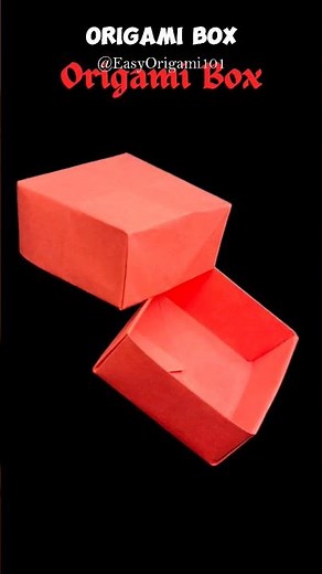 Easy Origami Traditional Square Box #Origami #easyorigami #origamibox