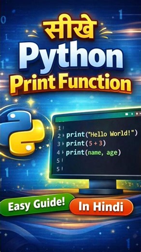 Python Ka Sabse Pehla Function – print() 😎