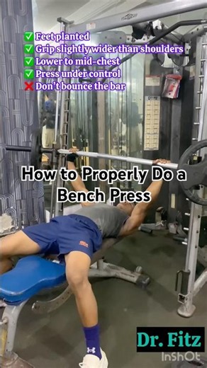 How to Properly Do a Bench Press 💪 #shorts