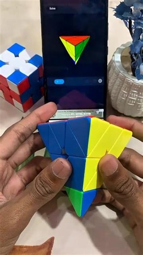 Solve Pyraminx Cube in 1Move 🙃|#rubikscube#cube#pyraminx