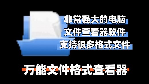 这才是电脑必装黑科技之万能文件格式查看器，支持查看文档、图片，还是复杂的音频和视频文件！！