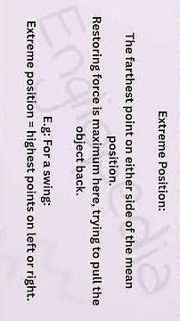 Mean and Extreme Position | Class 10 Physics | Chapter 10 | KPK Board | Engliopedia